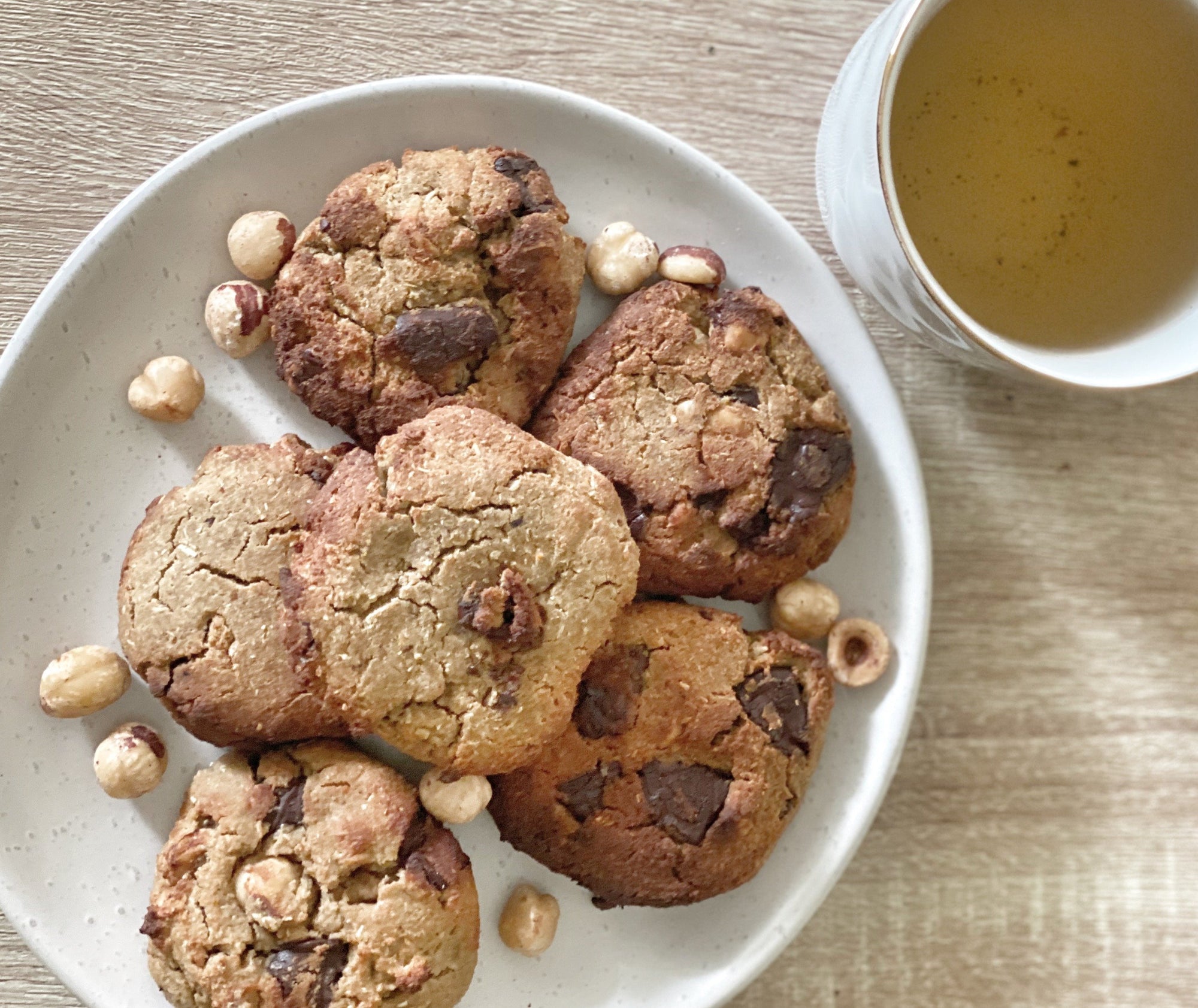 Choc chip and hazelnut nourish cookies! (gf, v, low carb)
