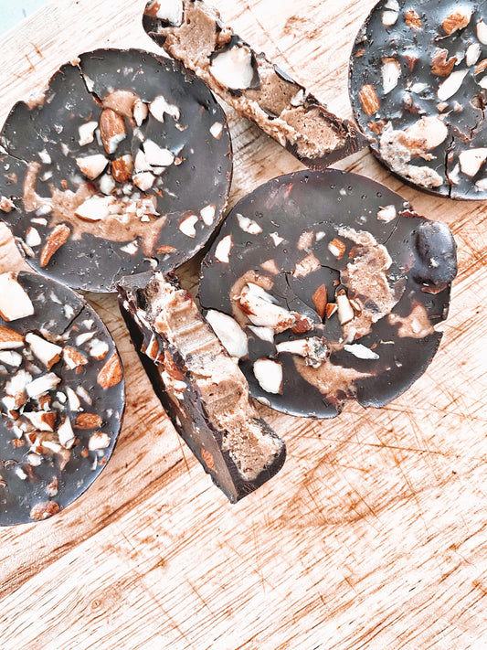 GOOEY CHOCOLATE NUT BUTTER & TAHINI CUPS V, GF,DF, K