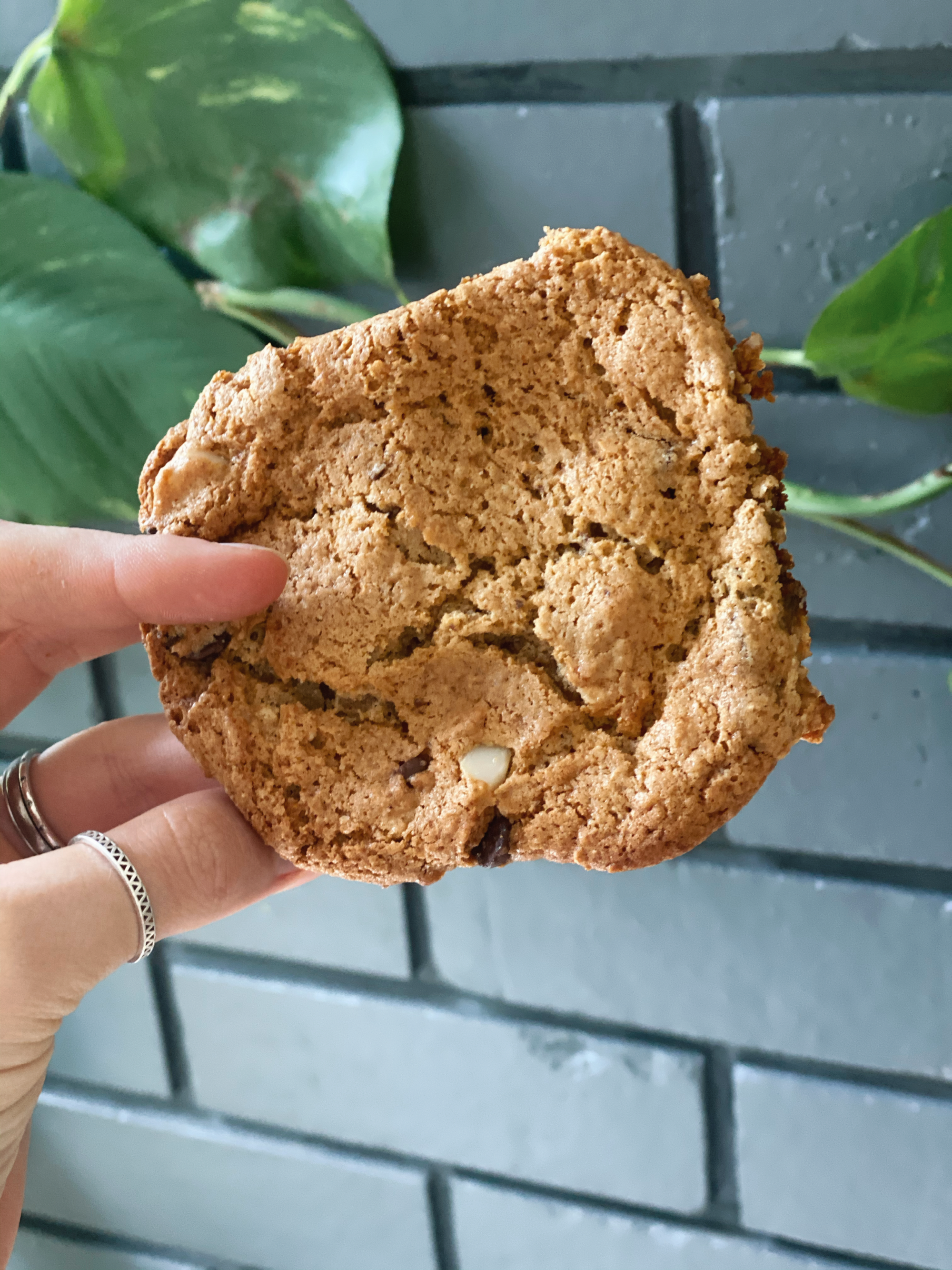 HEALTHY VEGAN CHEWY CHOC CHIP AND MACADAMIA SUPERFOOD COOKIES