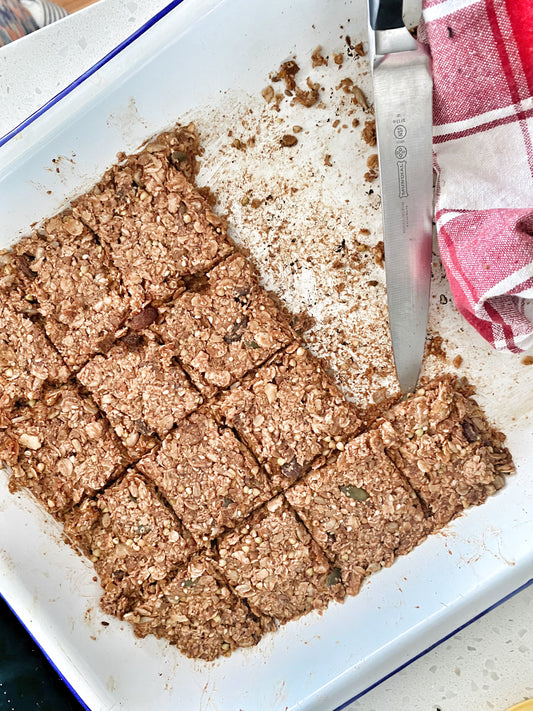 Oat and seed POWER bar GF, V (hormone friendly and great for seed cycling!)